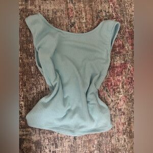 Women's Light Blue Sleeveless Top